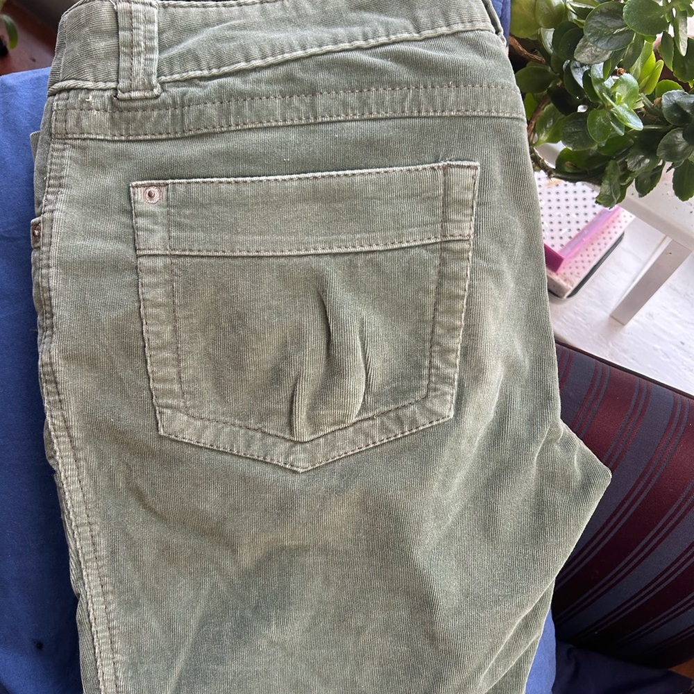 Olive Green Women's Corduroy Pants